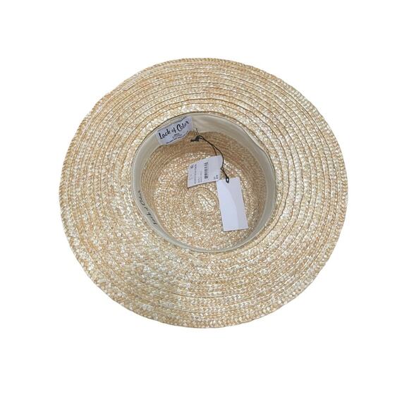 Lack of Color Black Velvet Band Natural Straw Sun Hat New - Picture 7 of 10